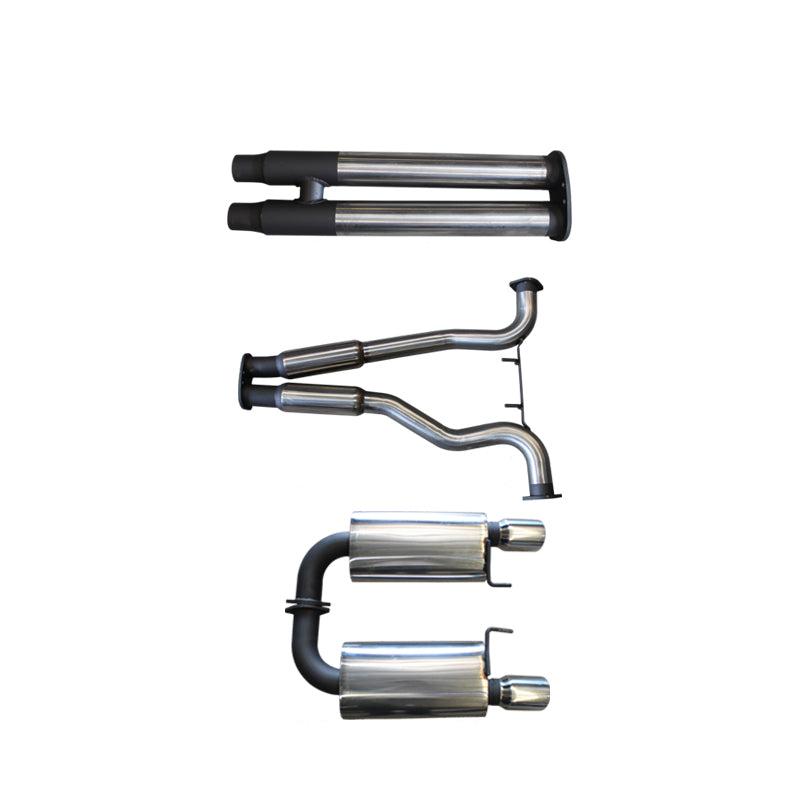 Manta - Ford Mustang Coupe FM S550 5.0L V8 Fastback (2015 - 2017) - Cat Back - 3" Stainless Dual Exhaust - with Centre Hotdogs and Rear Mufflers + Twin Tips