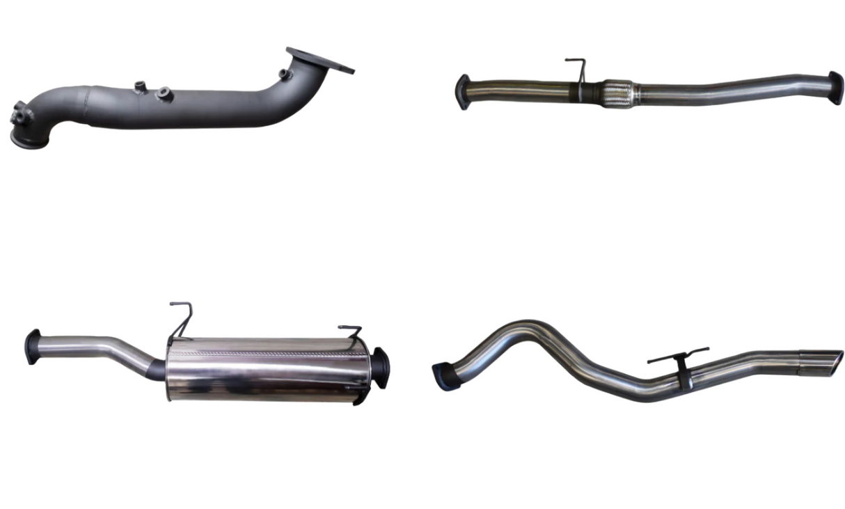 Manta - Isuzu D-MAX 2017+ 3.0L - Turbo Back System - 3" Stainless Steel Exhaust without Cat / DPF Delete - Muffler