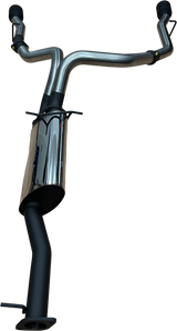 Manta - RAM DS 1500 5.7L V8 3in Single into Twin, Factory Cat Back Exhaust, with 5in Black tips