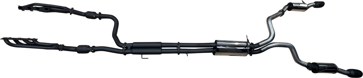 Manta - RAM DS 1500 5.7L V8 3in Twin Full Exhaust, with Extractors and Cats, Rear Mufflers and 5in Black Tips