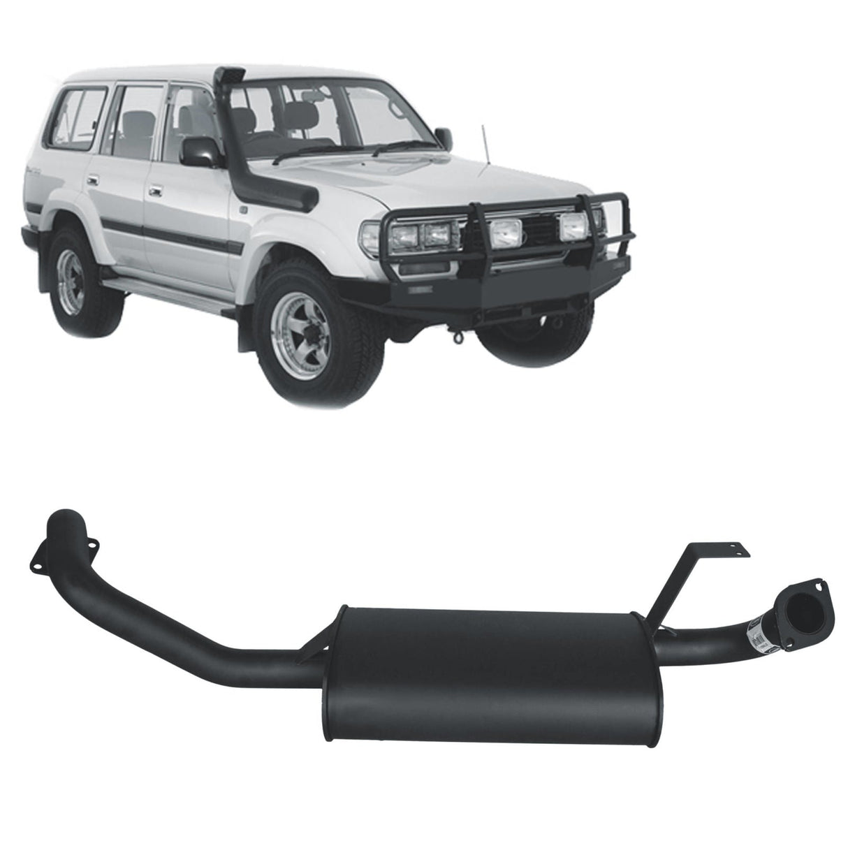 REDBACK - Toyota Landcruiser 80 Series (1990 - 1998) Wagon 4.2L 1HZ & 4.5L FZ Performance Centre Muffler Assembly