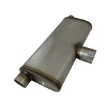 Redback - 2.5" Universal Muffler Centre/Twin Offset 20"x9"x4" Oval Stainless 409