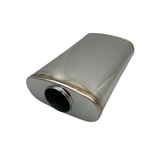 REDBACK | 304 Stainless Polished Performance Muffler 9"x4" Oval 14" Long 3" ID | STR7765-304N