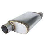 REDBACK | 3" ID Megaflow Performance Muffler 8"x4" Oval 14" Long 409 Stainless | STR7965-409