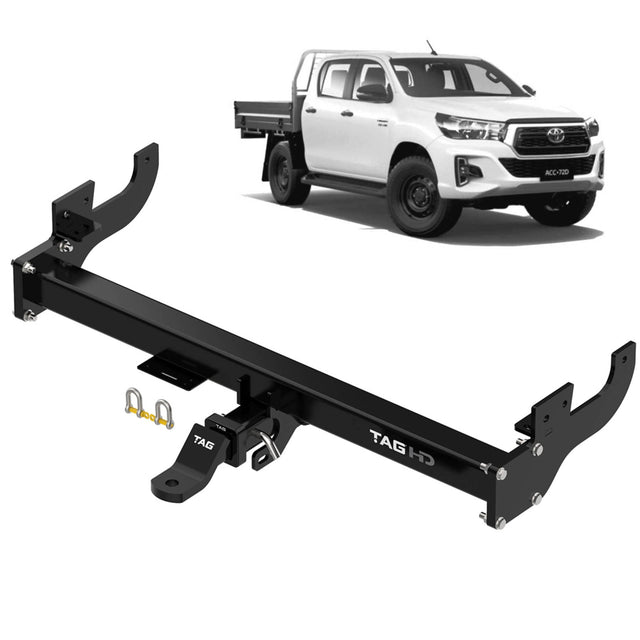 TAG | HD Towbar & Direct Fit Wiring Kit | Toyota Hilux No Bumper Step 2005–2008 | T7T701-K202