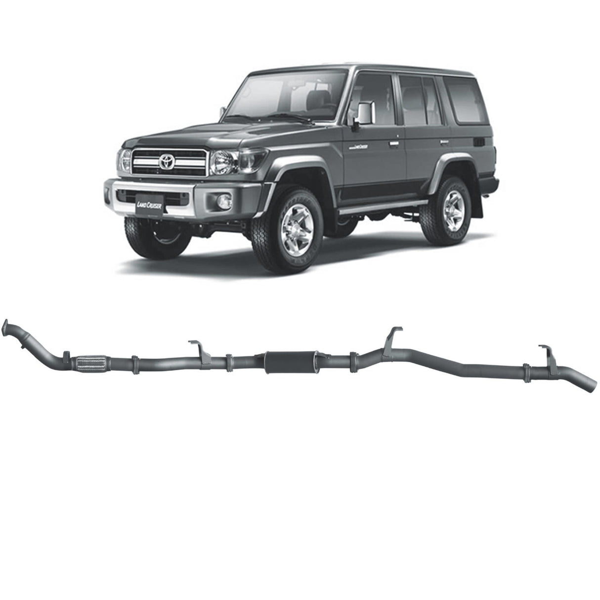 Redback Extreme Duty - Toyota Landcruiser 76 Series (2007 - 2016) Wagon Performance Exhaust