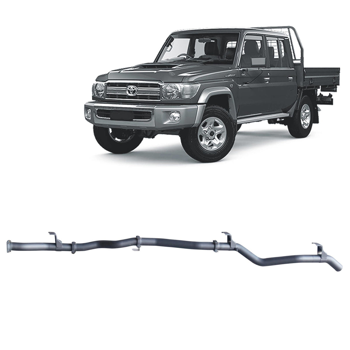 Redback Extreme Duty Exhaust for Toyota Landcruiser 79 Series Single and Double Cab (11/2016 - on) "Pipe Only"