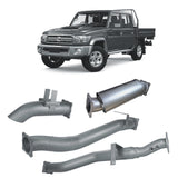 Redback Extreme Duty - Toyota Landcruiser 79 Series (2016 - On) Dual Cab 4" DPF Back Exhaust with Resonator