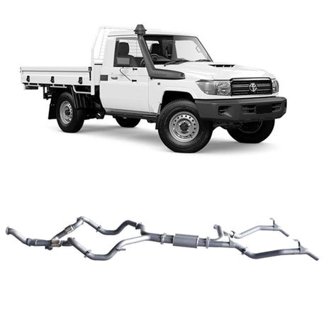 Redback Extreme Duty Twin Exhaust - Toyota Landcruiser 79 Series Single Cab (2007 - 2016) Performance Exhaust System