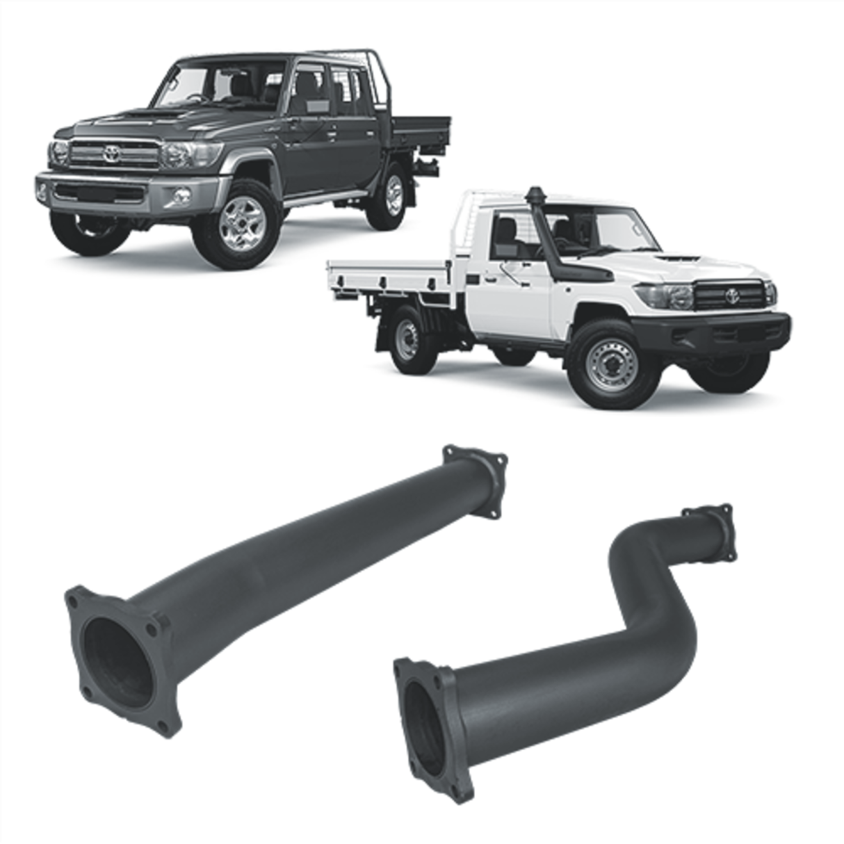 Redback Extreme Duty - Toyota Landcruiser 79 Series Double Cab (2012 - 2016) with Auxiliary Fuel Tank Performance Exhaust System