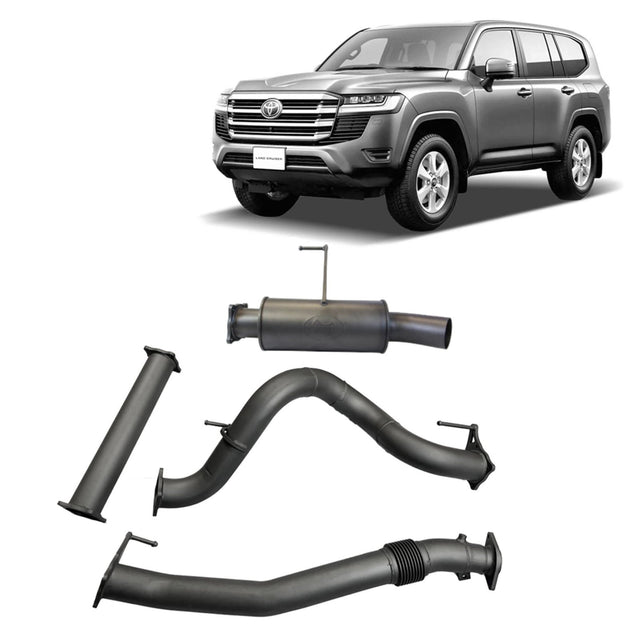 Redback Extreme Duty – Toyota Landcruiser 300 Series (2022 - on) Wagon 3.5" DPF Back Exhaust with Muffler