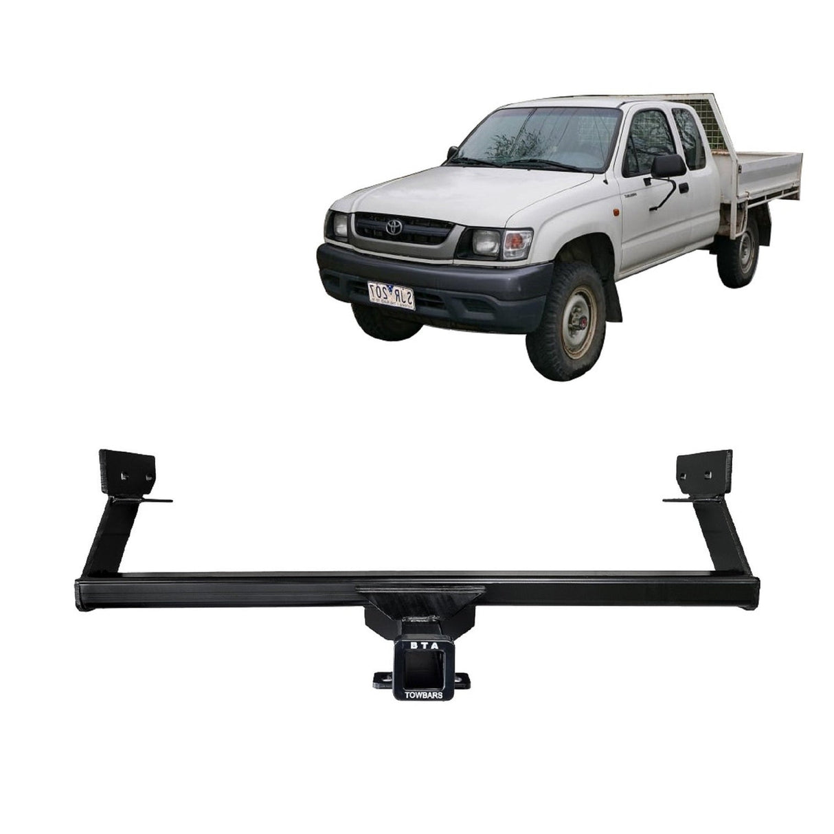 BTA | Heavy Duty Towbar | Toyota Hilux 2WD 4WD Rear Step 1983–2005 | 1600kg | TOY011H