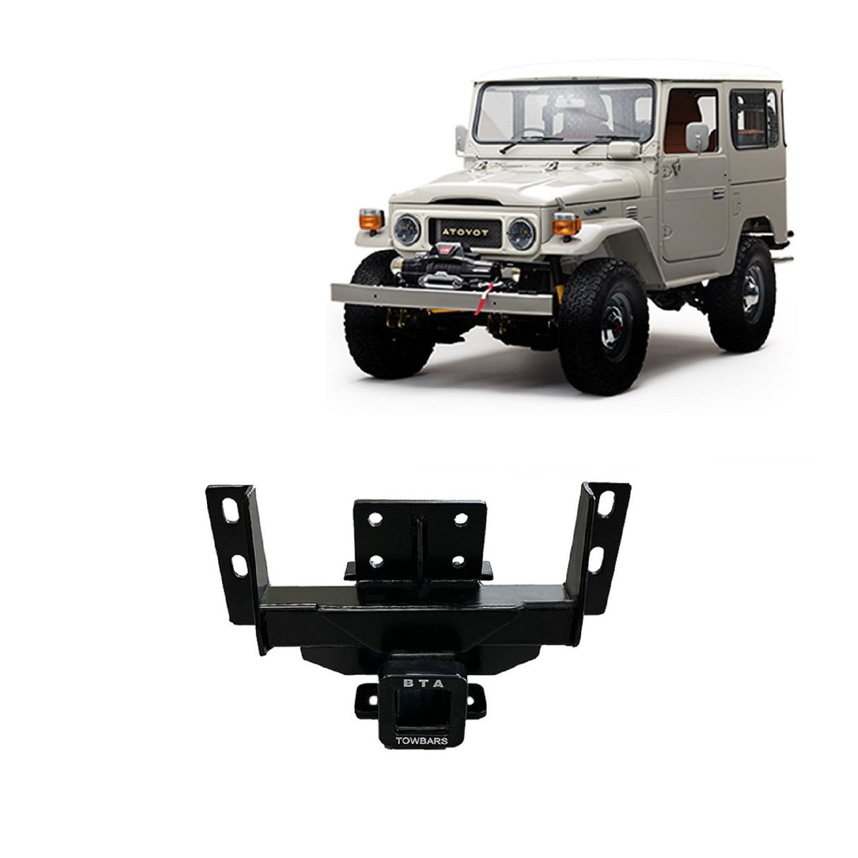 BTA | Heavy Duty Towbar | Toyota Landcruiser 40 Series FJ40 FJ45 1966–1984 | 2000kg | TOY06H