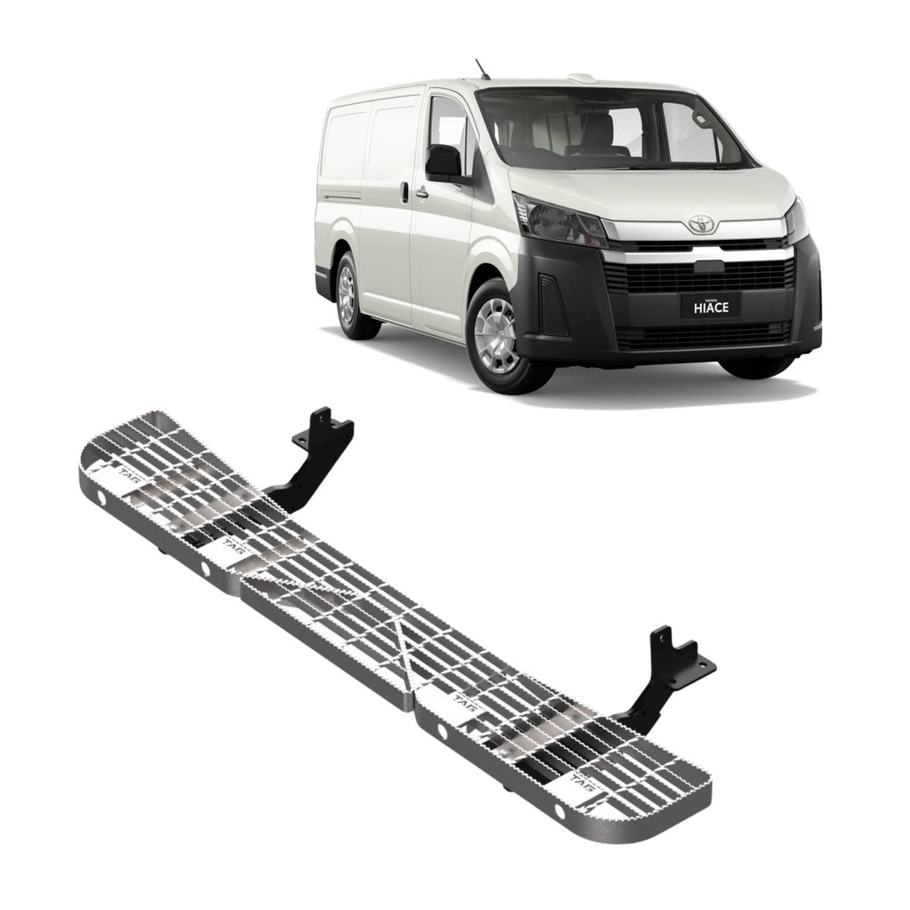 TAG | High Clearance Galvanised Rear Step & Sensor Kit | Toyota Hiace/Commuter Van 2025–On | TST885-K011