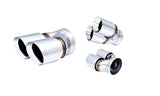 XForce | Twin 3.5" Round Angle-Cut Exhaust Tips | Double Wall 304 Stainless Steel | TY-AW35-89