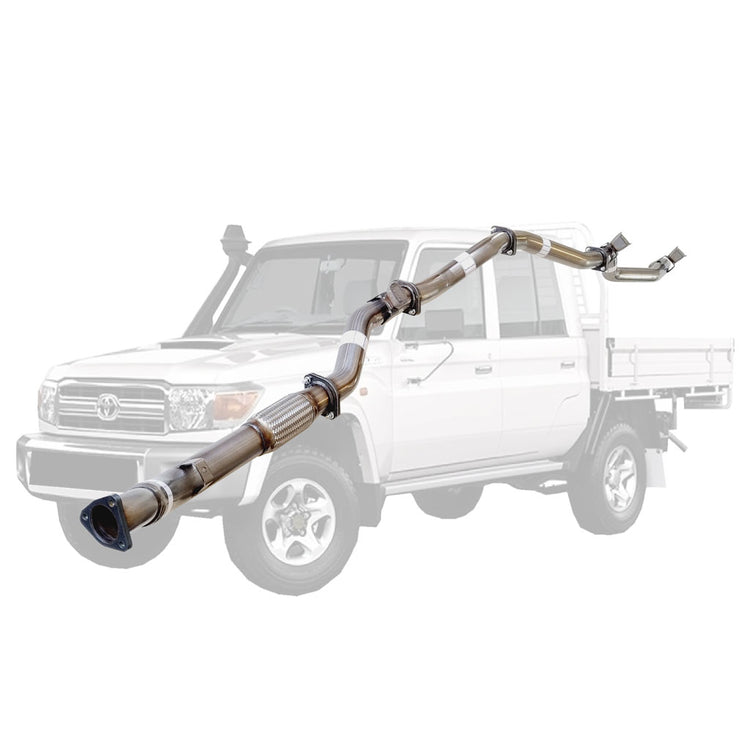 ESA | 3" Turbo Back Exhaust | Toyota Landcruiser 79 Series VDJ79R V8 D Cab Ute 2007 - 10/2016 | TY214-PO