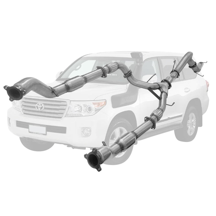 ESA | Twin 3" to 4" Turbo Back Exhaust | Toyota Landcruiser 200 Series V8 Wagon 2007 - 10/2015 | TY432