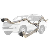 ESA | Twin 3" to Single 4" Turbo Back DPF Delete Exhaust | Toyota Landcruiser 200 Series V8 Wagon 2016-On | TY434