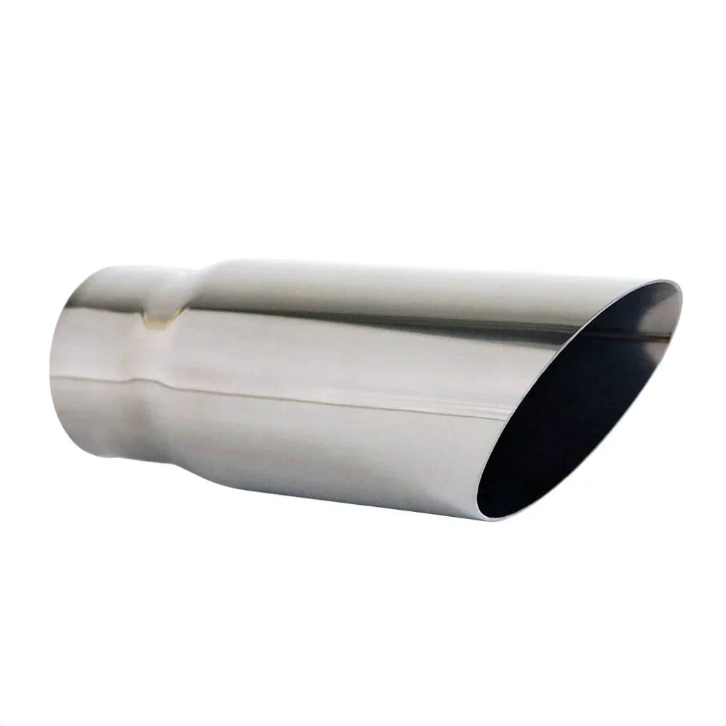 Exhaust Tip - 2 1/2" Inch (In) 3" Inch (Out) 225mm Long (Angle Cut)