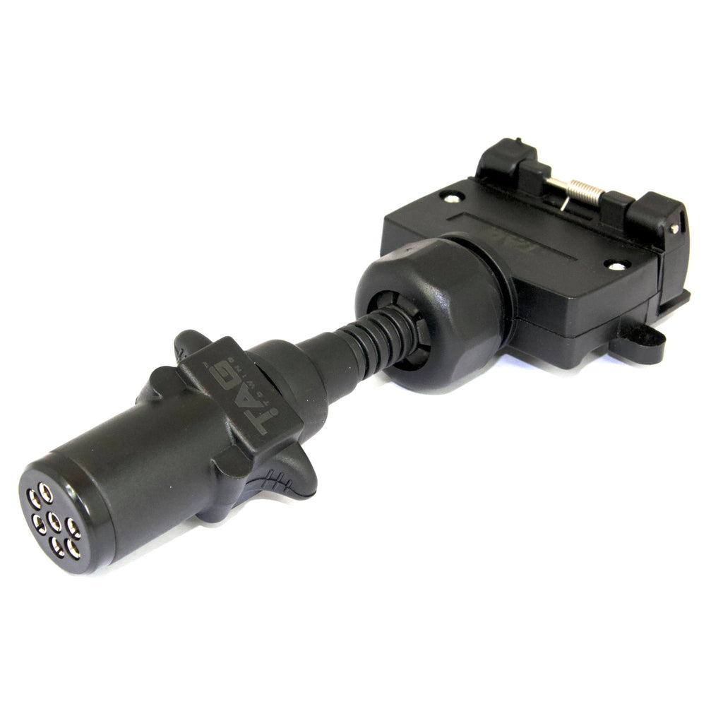 TAG | Trailer Adapter | 7-Pin Small Round Plug to 7-Pin Flat Socket | UNTA004