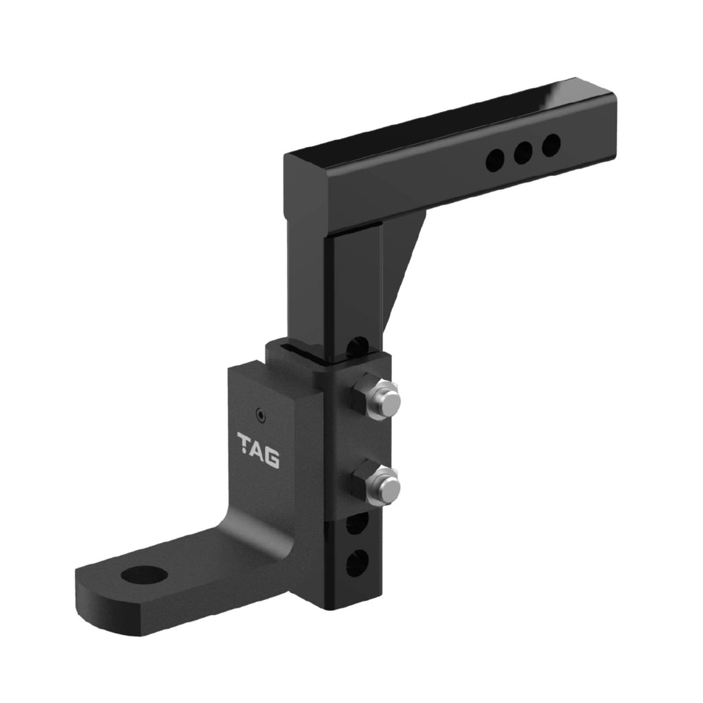 TAG | Adjustable Heavy Duty Tow Ball Mount 90° Face | Universal 50mm Square Hitch 310mm Drop | UNTTBM10