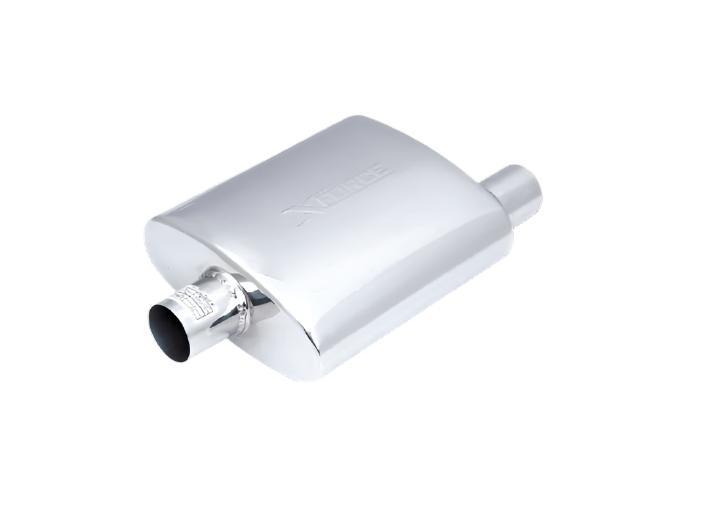 XForce | 2.5" Offset-Centre Performance Muffler | 4"x10"x12" 304 Stainless Steel | VX05-1263