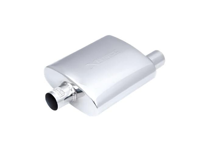 XForce | 3" Offset-Centre Performance Muffler | 4"x10"x14" 304 Stainless Steel | VX05-1476