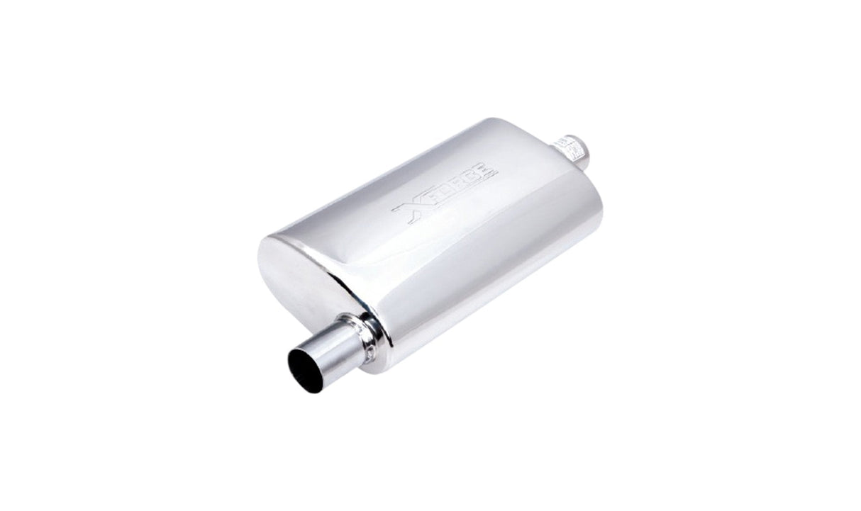 XForce | 2.5" Offset-Centre Performance Muffler | 4"x8"x14" 304 Stainless Steel | VX08-1463