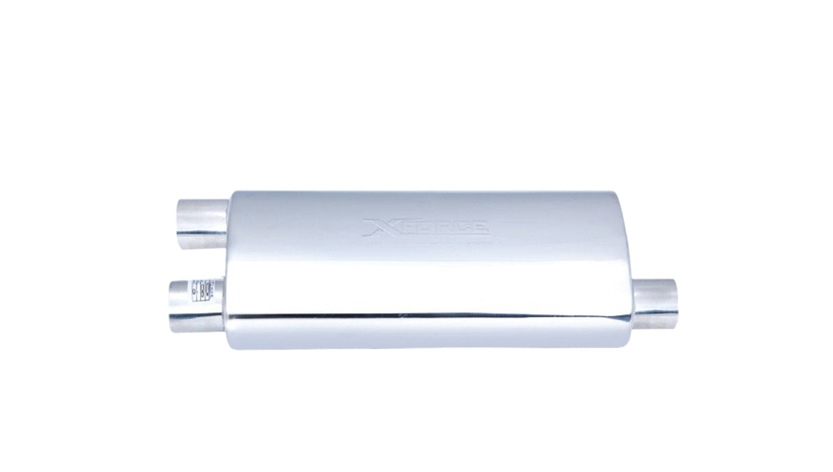 XForce | Universal East-West Valved Muffler | 2.5" Single In to Dual 2" Out | VX28-20250