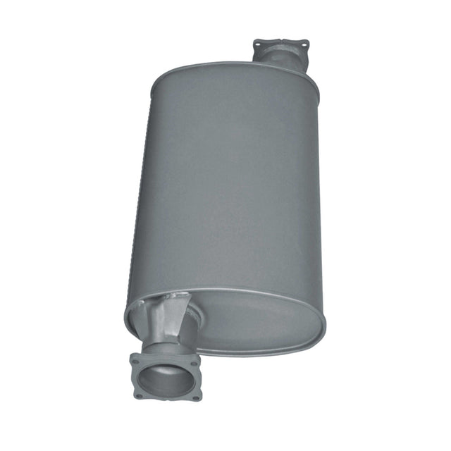 Redback - 11" x 6" Triflow Large Muffler Offset/Offset Glass Packed 304 Stainless Steel With Flanges