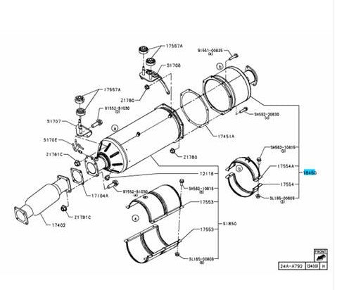 Ecore - Hino FC, FD, FE E5 5 Cyl DPF Diesel Particulate Filter