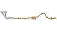 Pacemaker King Brown | 2.5" Exhaust & Headers Kit | Ford Maverick DA LWB 4.2L TB42 / TD42 | KB4005-HXMX