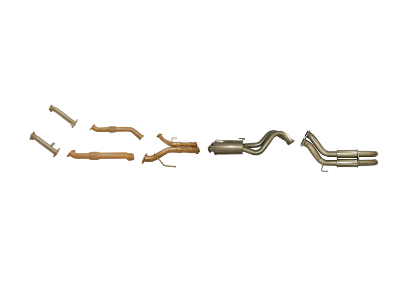 King Brown - Toyota Landcruiser 200 Series V8 4.5L Diesel Twin Turbo 2008 to Sep 2015 (without DPF/Air Purifier) - Twin 3" Kit
