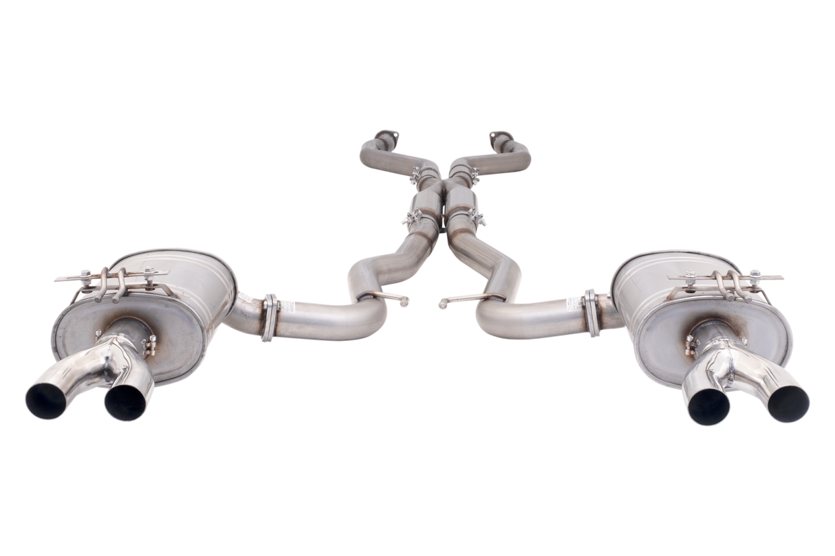 XForce | Twin 3" Cat Back Exhaust | HSV VE-VF Clubsport GTS Senator | Raw 409 Stainless | E4-VF73GTS-CBS