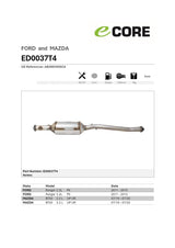 DPF for Ford Ranger 2.2L / 3.2L PX (2011–2015) & Mazda BT-50 2.2L / 3.2L UP/UR (2016–2020) – Ecore Diesel Particulate Filter (No Kit)