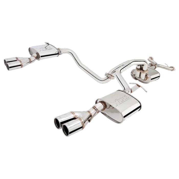 XForce | Twin 2.5" Cat Back Quad Tip Exhaust | Ford Falcon BA BF GT XR8 Sedan 2002–2008 | E4-FGT02-CBS