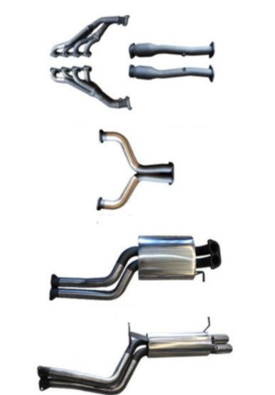 Manta - Ford Falcon BA, BF V8 Sedan & FPV GT, GT-P. 5.4L BOSS Sedan 4V (2002-2008) - Full System - 1 3/4" Extractors + Cats with 2.5" Stainless Dual Cat Back - Muffler/Muffler