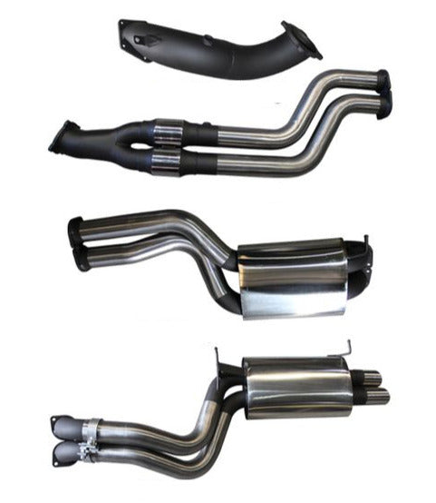 Manta - Ford Falcon BA, BF XR6 Turbo Sedan & FPV F6 Typhoon, Force 6 Sedan (2002-2008) - Turbo Back - 3" Stainless Dual Exhaust (Includes Dump Pipe) - Muffler/Muffler