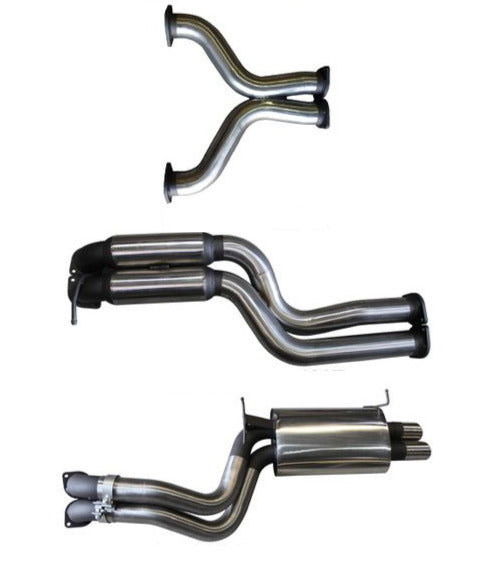 Manta - Ford Falcon BA, BF V8 Sedan & FPV GT, GT-P. 5.4L BOSS Sedan 4V (2002-2008) - Cat Back - 3" Stainless Dual Exhaust - Hotdog/Muffler