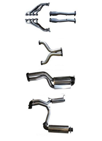 Manta - Ford Falcon BF BOSS 5.4L GT, GT-P V8 Sedan (2005-2008) - Full System - 1 3/4" Extractors + Cats with 3" Stainless Dual Cat Back - Dual Exit - Muffler/Muffler