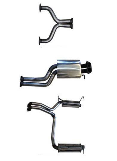 Manta - Ford Falcon BF BOSS 5.4L GT, GT-P V8 Sedan (2005-2008) - Cat Back - 2.5" Stainless Dual Exhaust - Dual Exit - Muffler/Muffler