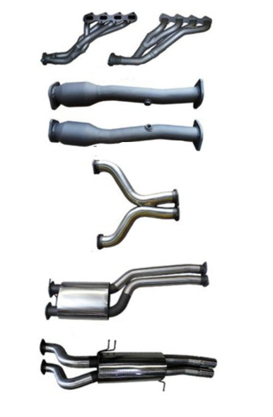 Manta - Ford Falcon FG 5.4L V8 Ute (2008-2014) - Full System - 31 7/8" Extractors + 3" Cats with 3" Stainless Dual Cat Back - Mufler/Muffler