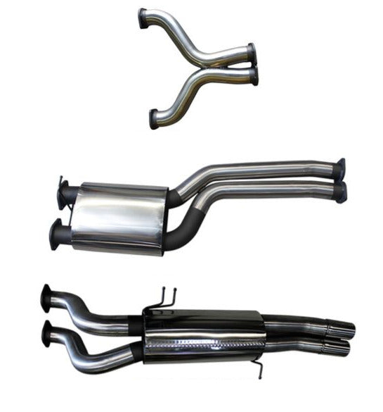 Manta - Ford Falcon FG 5.4L V8 Ute (2008-2014) - Cat Back - 3" Stainless Dual Exhaust - Muffler/Muffler
