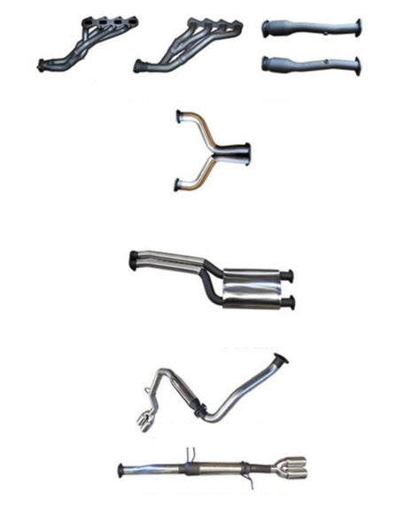 Manta - Ford Falcon FG 5.4L V8 Ute (2008-2014) - Full System - 1 3/4" Extractors + Cats with 2.5" Stainless Dual Cat Back - Dual Exit - Muffler/Hotdog