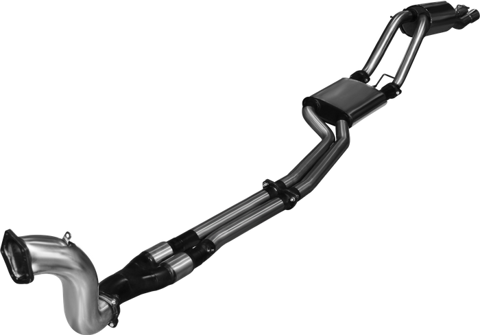 Manta - Ford Falcon BA, BF XR6 Turbo Ute & FPV F6 Tornado Ute (2002-2008) - Turbo Back - 2.5" Stainless Dual Exhaust (Includes Dump Pipe) - Muffler/Muffler