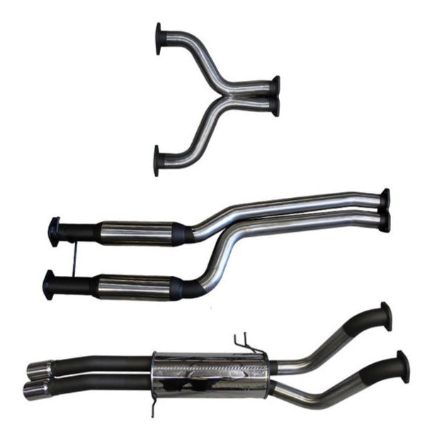 Manta - Ford Falcon BA, BF V8 Ute & FPV Pursuit, Super Pursuit Ute, 5.4L BOSS 4V (2002-2008) - Cat Back - 2.5" Stainless Dual Exhaust - Hotdog/Muffler