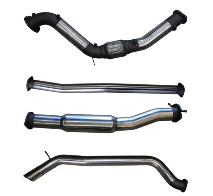 Manta - Ford Ranger Ute PX MkII, MkIII 3.2L (2015-2022) - Turbo Back - 3" Stainless Single Exhaust without Cat with Hotdog