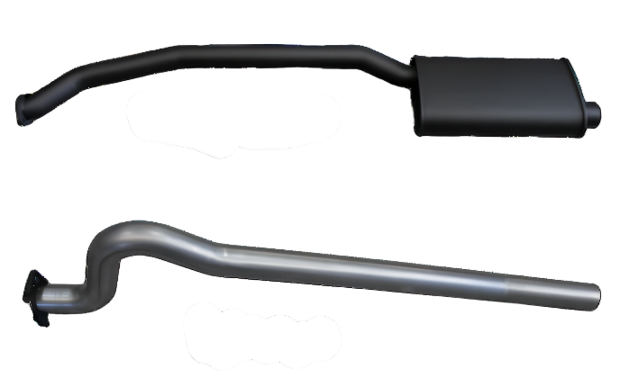 Manta - Ford Falcon XE, XF 6 Cylinder Sedan (1982-1988) - Cat Back - 2.5" Single Exhaust - Muffler/Tailpipe