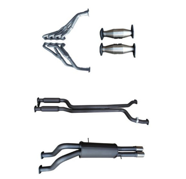 Manta - Ford Falcon AU 5.0L V8 Ute (1998-2002) - Full System - 1 3/4" Extractors + Cats with 2.5" Dual Cat Back - Hotdog/Muffler