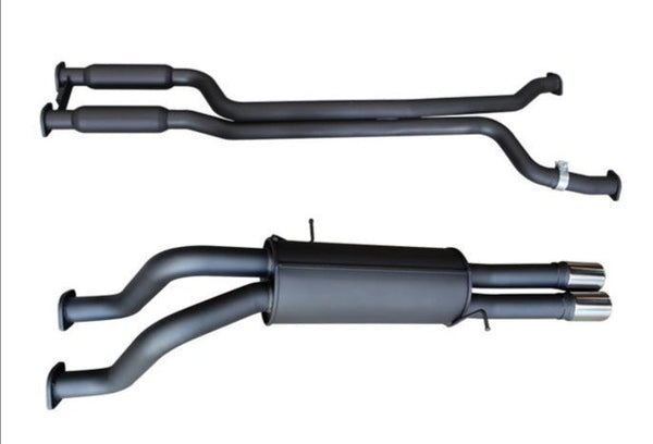 Manta 2.5in Dual Aluminised Catback Hotdog/Muffler – Ford Falcon AU 5.0L V8 Ute (1998-2002) | MKFD0083